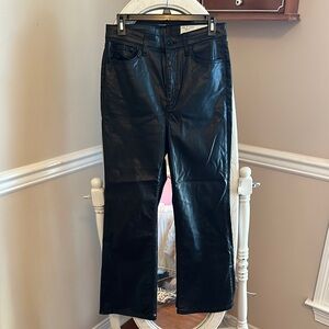 Rag and Bone Black Shiny Coated Leather Pants